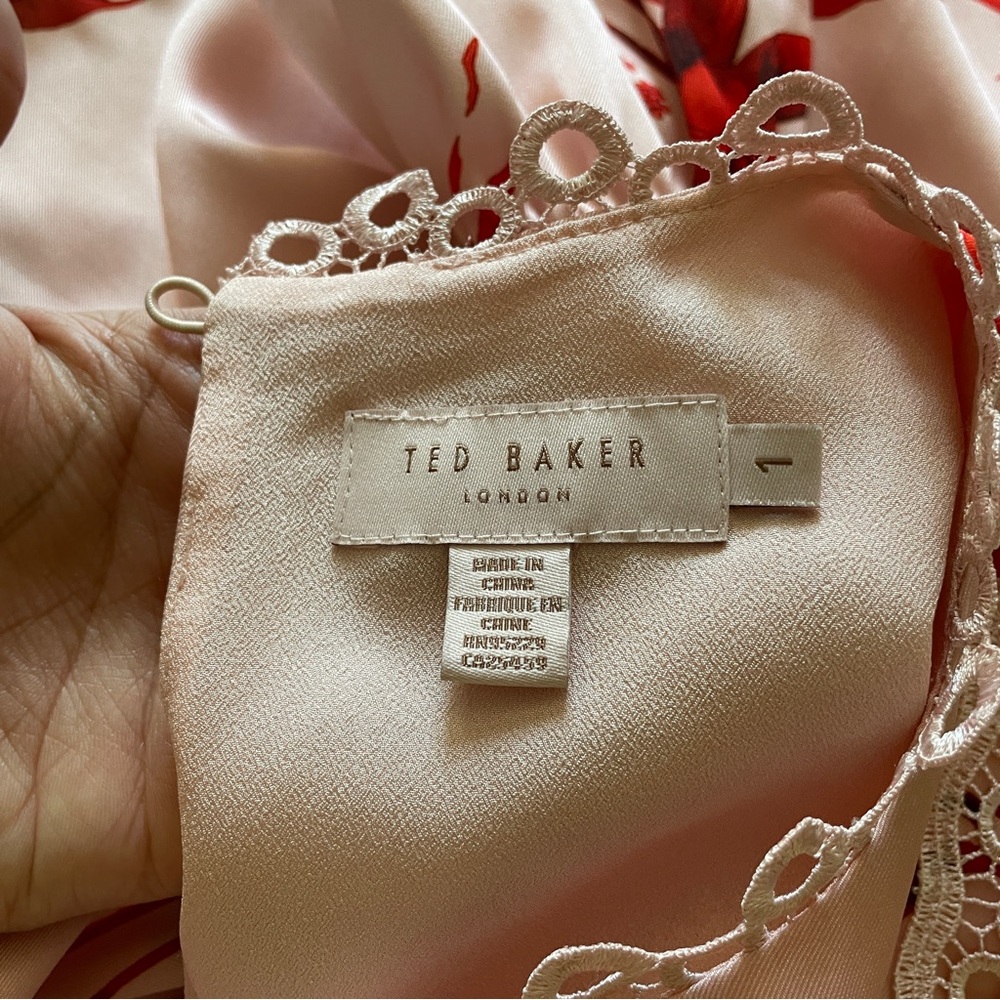 Ted Baker London Blush and Scarlet Floral Mini Dress - Picture 6 of 9